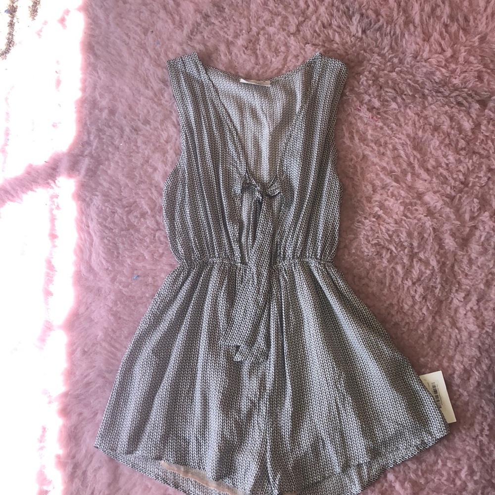 Black and white romper